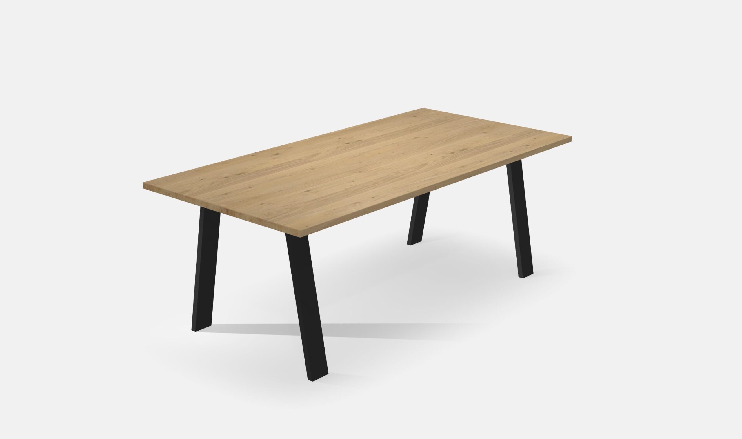 Eettafel Rechthoekig Eiken N poten schuin 200cm4