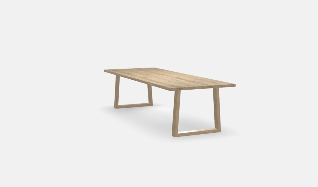 Eettafel Rechthoekig Eiken Trapezium 300cm3