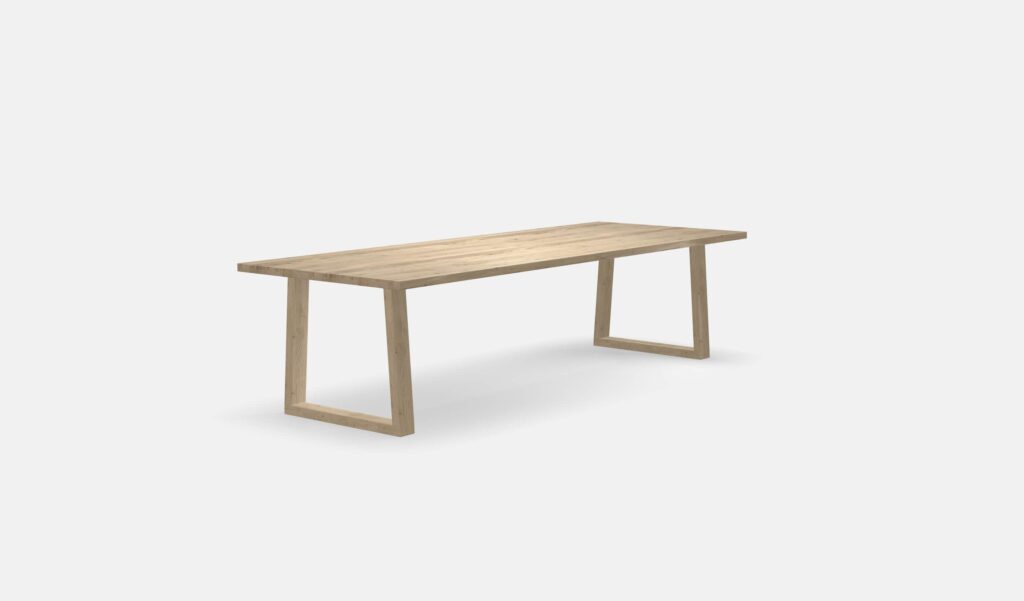 Eettafel Rechthoekig Eiken Trapezium 300cm4