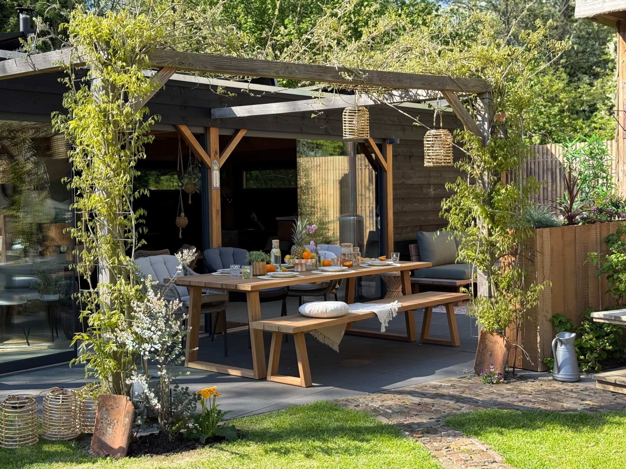 Tuininspiratie Pergola met overkapping
