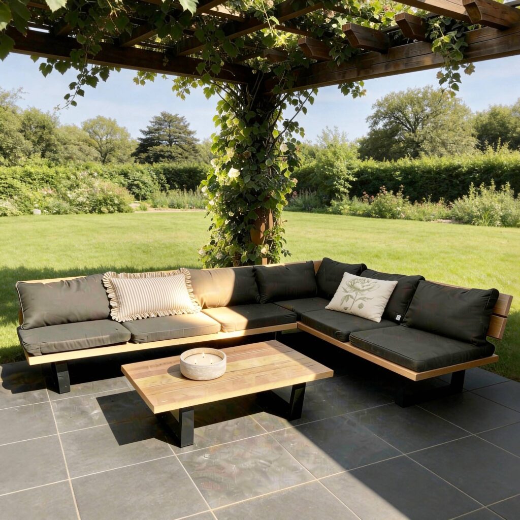 Loungeset Hardhout iroko 6 personen