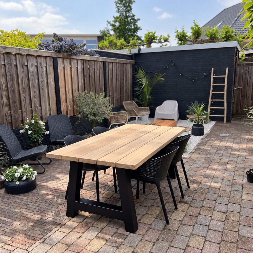 Tuinset 4 Personen | Iroko Rechthoekig - foto 2