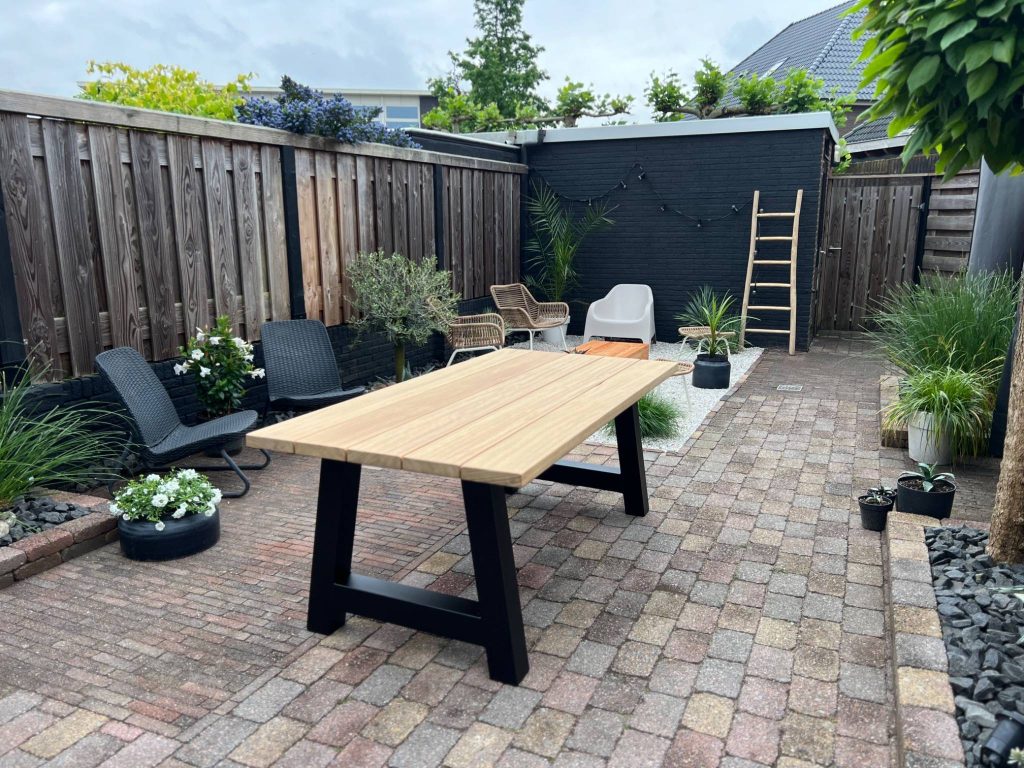 Tuinset 4 Personen | Iroko Rechthoekig - foto 3